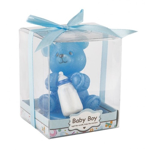 BOUGIE "OURSON" AZUR H75 MM BOUGIE "OURSON" AZUR H75 MM