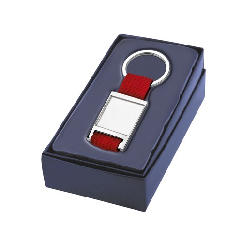PORTE-CLÉS TISSU ROUGE CREUX 25X25 MM PORTE-CLÉS TISSU ROUGE CREUX 25X25 MM