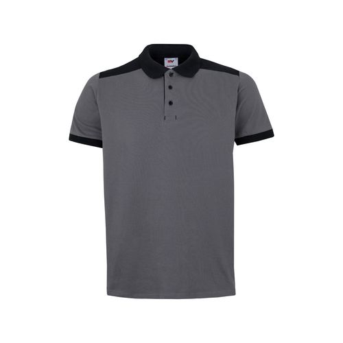 VL VELES. Two-tone stretch piqué polo shirt (200g/m²) with short sleeves, in polyester (96%) and elastane (4%) VL VELES. Two-tone stretch piqué polo shirt (200g/m²) with short sleeves, in polyester (96%) and elastane (4%)