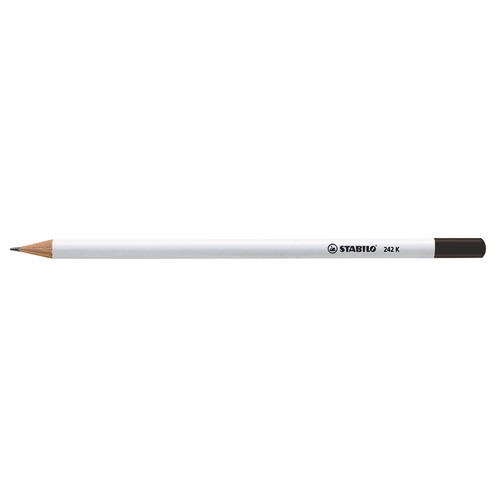 STABILO crayon graphite blanc avec tête trempée STABILO crayon graphite blanc avec tête trempée
