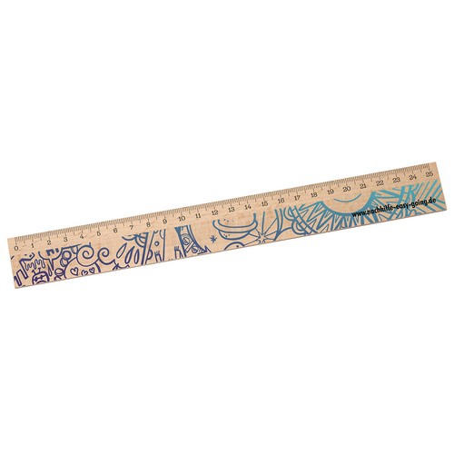 Wooden ruler 25 cm