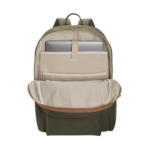 Recycled canvas backpack with padded notebook compartment Recycled canvas backpack with padded notebook compartment