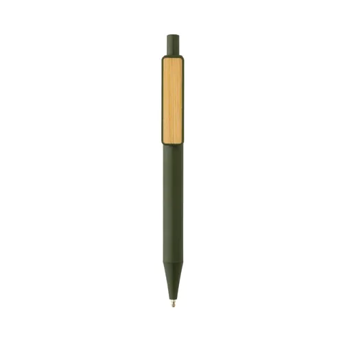 Stylo en ABS recyclé GRS avec clip en bambou Stylo en ABS recyclé GRS avec clip en bambou