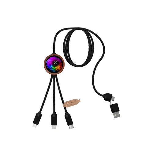 round eco cable 5-in-1 40W Bamboo FSC® 100%