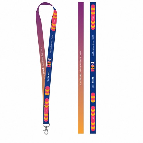 Échantillon imprimé de Lanyard SUBLIMATION Long II (20 mm) en polyester Échantillon imprimé de Lanyard SUBLIMATION Long II (20 mm) en polyester