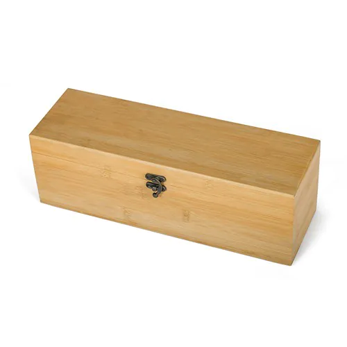 4-PIECE WINE SET WITH BAMBOO AND METAL BOTTLE HOLDER