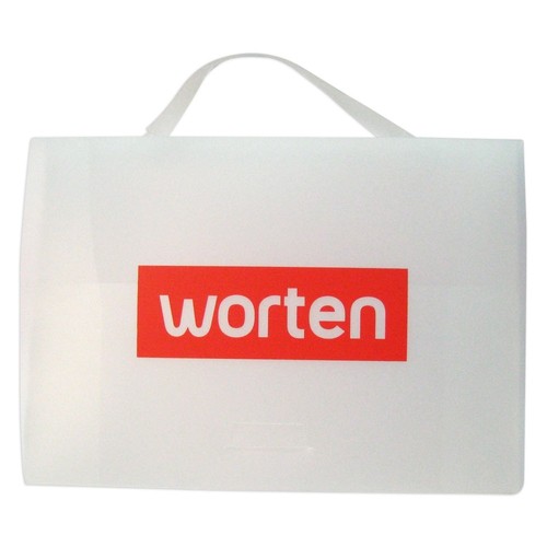 POLYPROPYLENE FOLDER WITH CUSTOMIZABLE HANDLE