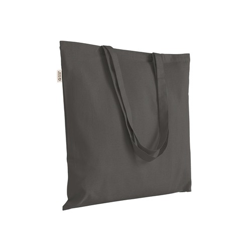 Bolsa shopper lisa de algodón reciclado de 220 g/m2 Bolsa shopper lisa de algodón reciclado de 220 g/m2