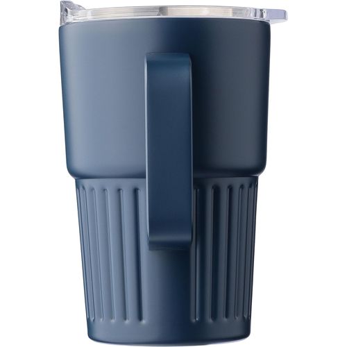 Recycled stainless steel double-walled travel mug (450 ml) Calo Recycled stainless steel double-walled travel mug (450 ml) Calo