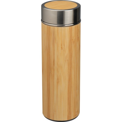 Bottiglia in acciaio inossidabile con infusore in bamboo RAMON