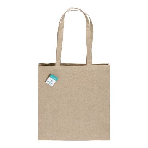 190 g/m2 recycled cotton shopping bag, long handles and gusset