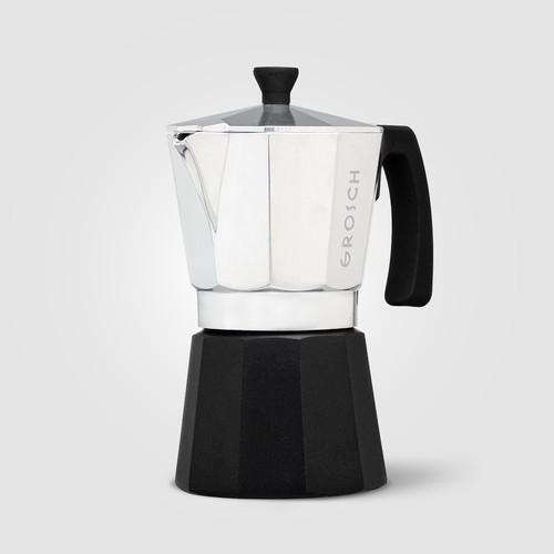 Caffettiera moka Grosche Milano in alluminio - 6 tazzine