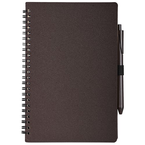 KRAFT PAPER NOTEBOOK, COFFEE GROUNDS POWDER + PLASTIC