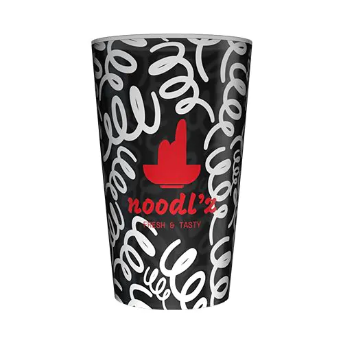 Zwarte gepersonaliseerde herbruikbare beker van 25 cl - Digitale bedrukking Zwarte gepersonaliseerde herbruikbare beker van 25 cl - Digitale bedrukking
