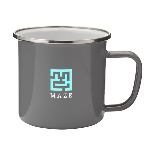 Retro Silver Enamel Mug 350 ml Retro Silver Enamel Mug 350 ml