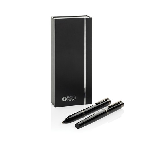 Coffret de stylos en acier recyclé Swiss Peak OSLO Coffret de stylos en acier recyclé Swiss Peak OSLO