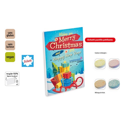 Desk Advent Calendar with Eichetti sherbet candy individual print, Sherbet Candy (calendar)