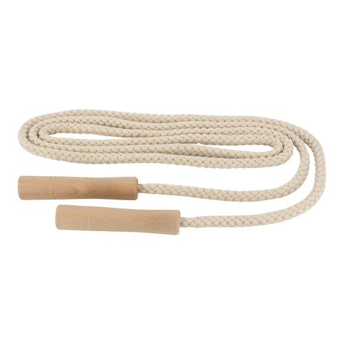 Skipping rope with handles - natural cotton
