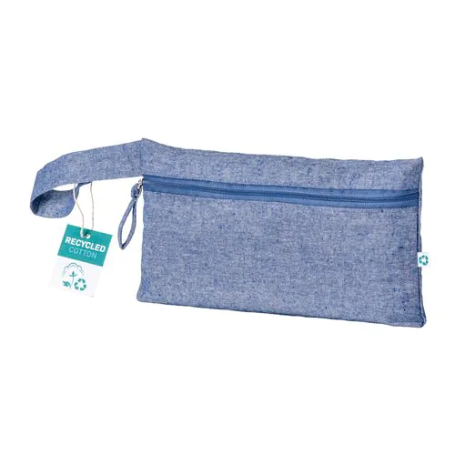 Document holder made of 180 g/m2 recycled cotton with zipper closure, GRS certified