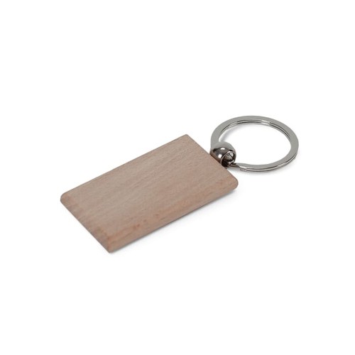 Key ring wood rectangular