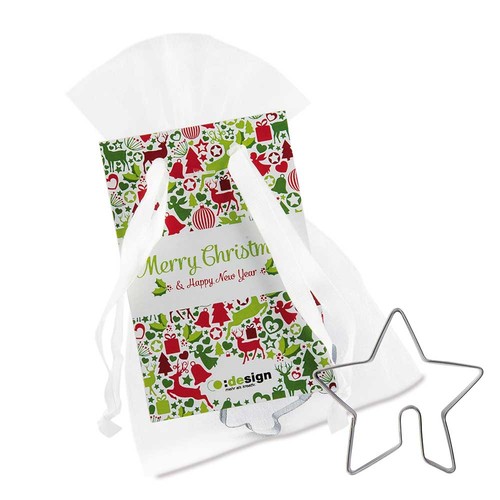 Cup baking-shapes in organza bag - cups-star Cup baking-shapes in organza bag - cups-star