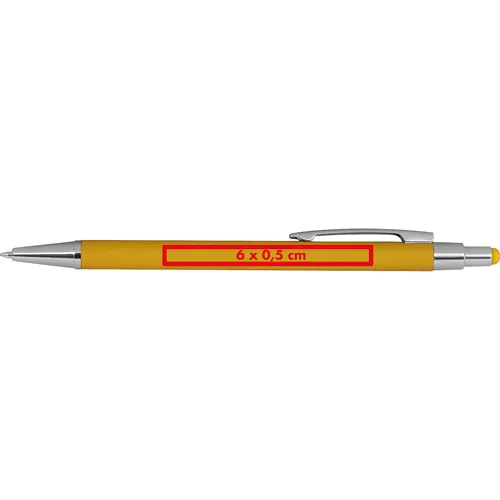 Metal ballpen with rubber coating and touch function Metal ballpen with rubber coating and touch function