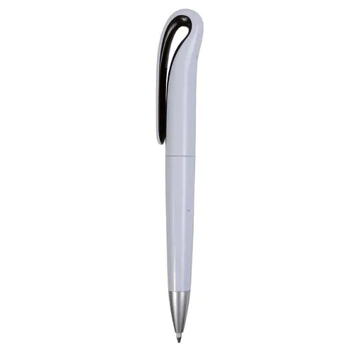 Plastic ballpen with curve shaped clip Plastic ballpen with curve shaped clip