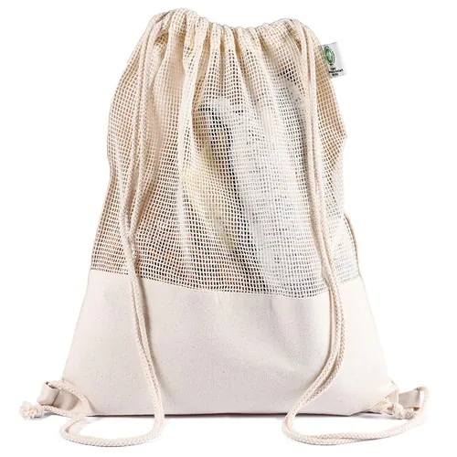 NATURAL KNAPSACK IN 100% ORGANIC COTTON (300 gr/m²) NATURAL KNAPSACK IN 100% ORGANIC COTTON (300 gr/m²)