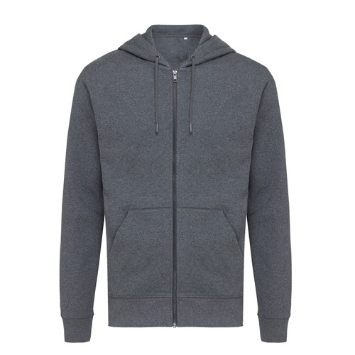 Felpa con cappuccio IQONIQ Abisko in cotone riciclato e zip