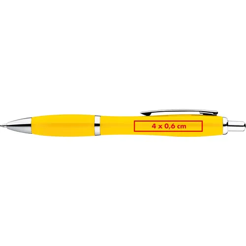 Plastic ball pen with metal clip
