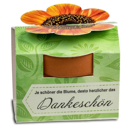 Mini pot terre cuite en fourreau fleur avec graines - Thym