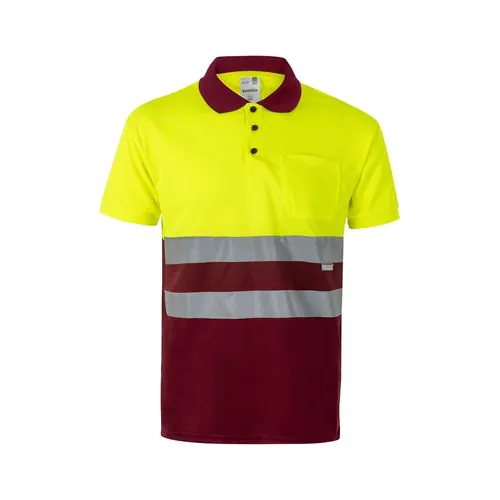 VL CUPID LARGE. Polo bicolore (160g/m²) à manches courtes, en polyester (100%)
