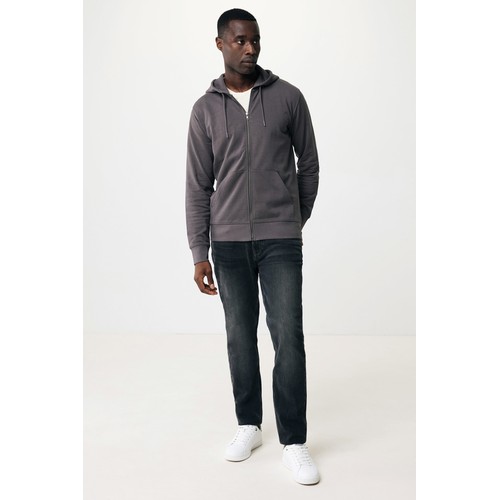 Felpa con cappuccio IQONIQ Abisko in cotone riciclato e zip