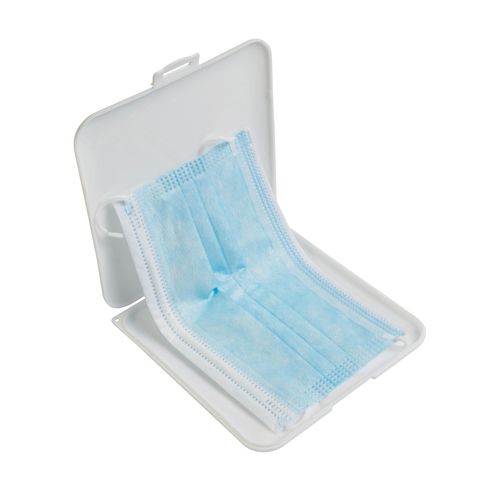 Etui porte-masque en PP avec traitement anti-bactérienne. ISO 22196 Etui porte-masque en PP avec traitement anti-bactérienne. ISO 22196