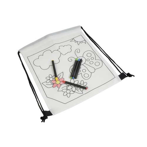 5 wax with cylindrical cross-sections, in non-woven colorable mini bagpack 5 wax with cylindrical cross-sections, in non-woven colorable mini bagpack