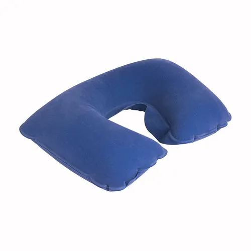 Flocked PVC inflatable travel pillow with case Flocked PVC inflatable travel pillow with case