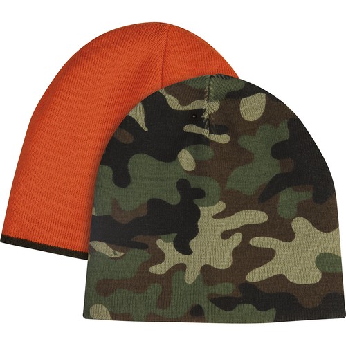 BONNET DOUBLE FACE EN ACRYLIQUE CAMOUFLAGE