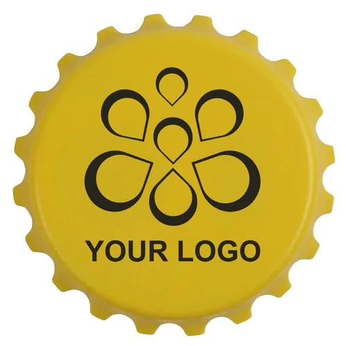 ABS and metal, bottle top-shaped, screw-top and bottle opener with magnets