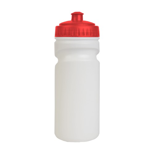 Gourde en plastique (500 ml9 blanche avec bouchon coloré (19 cm de haut pour 6,5 cm de dia Gourde en plastique (500 ml9 blanche avec bouchon coloré (19 cm de haut pour 6,5 cm de dia