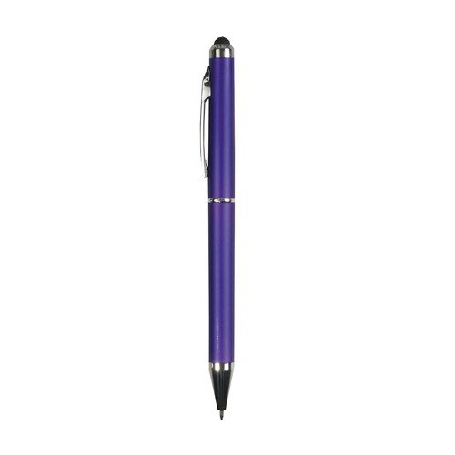 Penna twist in plastica con gommino per touch screen