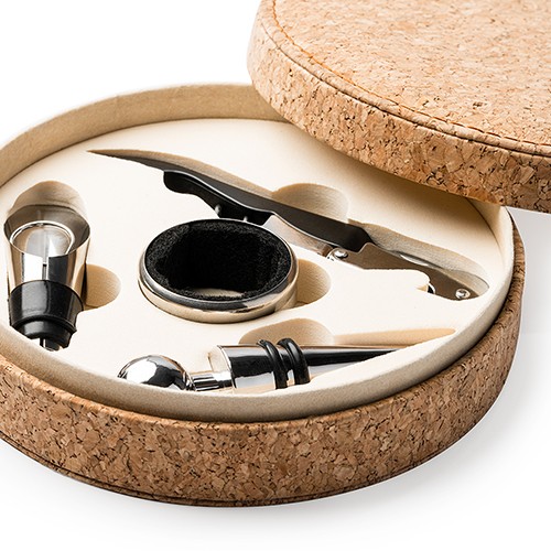 Ensemble de vin avec accessoires en acier inoxydab Amaranto