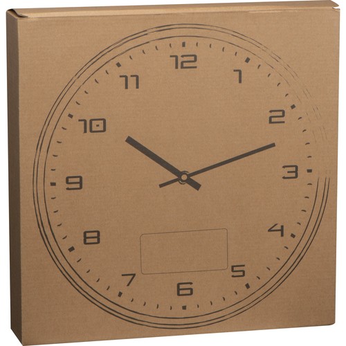 Wall clock with silver frame and click system Wall clock with silver frame and click system