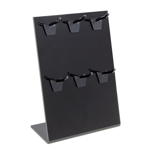 COUNTER DISPLAY STAND L PLEXI BLACK