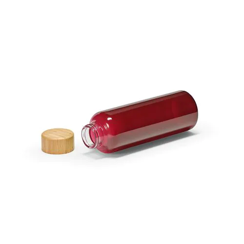 Indus Trinkflasche aus Borosilikatglas mit Bambusdeckel, 510 ml Indus Trinkflasche aus Borosilikatglas mit Bambusdeckel, 510 ml