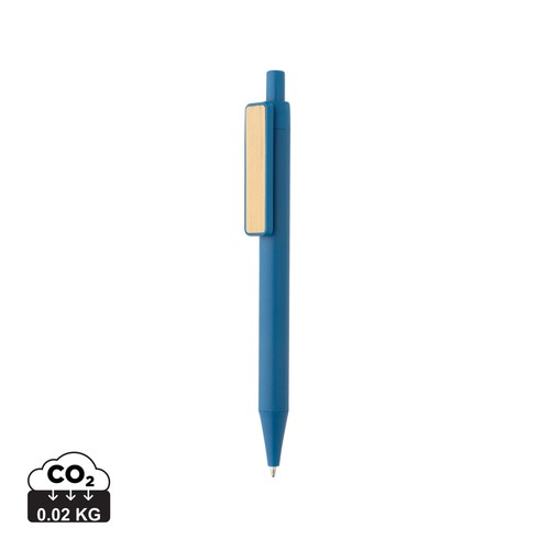 Stylo en ABS recyclé GRS avec clip en bambou Stylo en ABS recyclé GRS avec clip en bambou