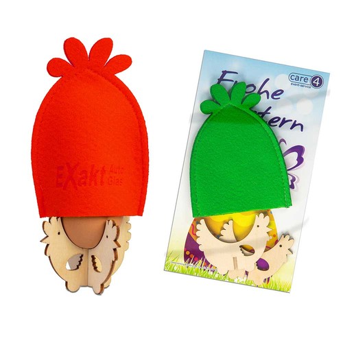 Breakfast egg-set with egg warmer - yellow incl. Laser engraving on the chicken Breakfast egg-set with egg warmer - yellow incl. Laser engraving on the chicken