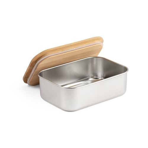 SHINO. Lunch Box. Stainless steel lunch box with bamboo lid