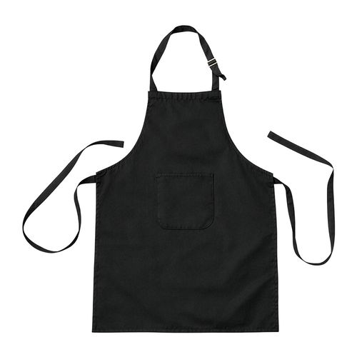 Adjustable long kitchen apron in cotton and polyester. Front pocket Adjustable long kitchen apron in cotton and polyester. Front pocket