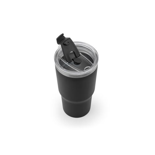 JOYNER M. Compact stainless steel travel cup (91% recycled) with vacuum insulated double wall and matt finish 600 mL JOYNER M. Compact stainless steel travel cup (91% recycled) with vacuum insulated double wall and matt finish 600 mL