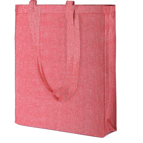 100% RECYCLED COTTON (150 gr/m²) SHOPPING BAG WITH GUSSET